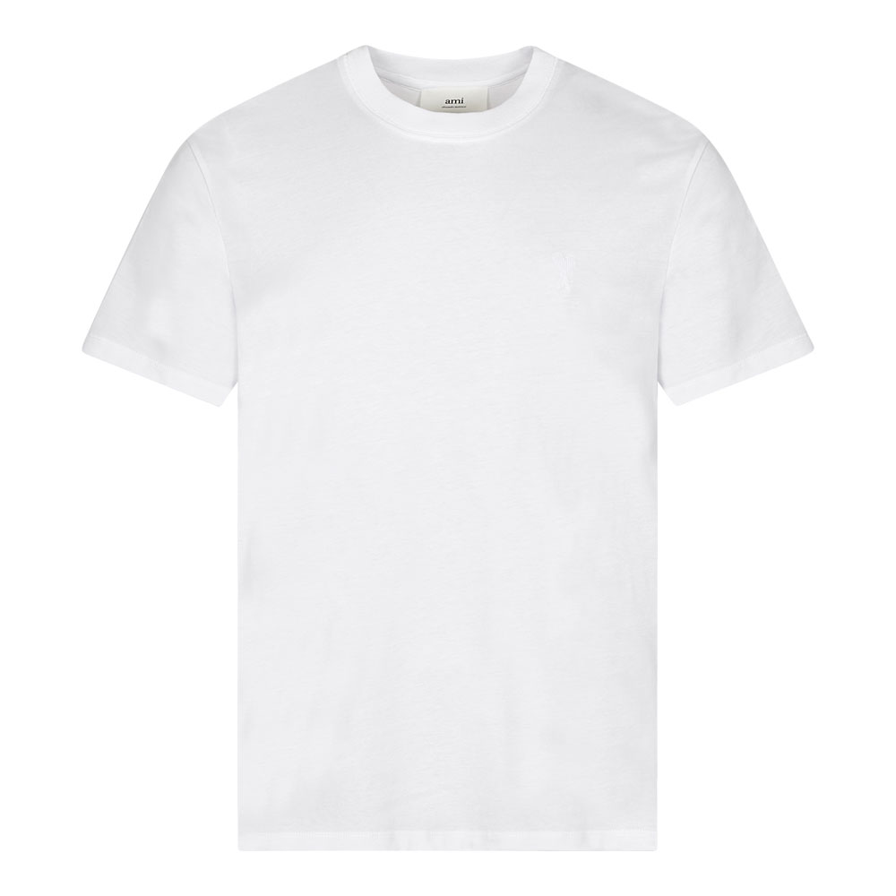 Ami Alexandre Mattiussi Tonal Logo T-shirt In White