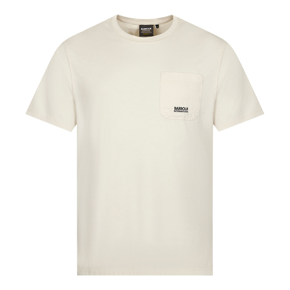 Barbour International Rapid Pocket T-shirt In Cream