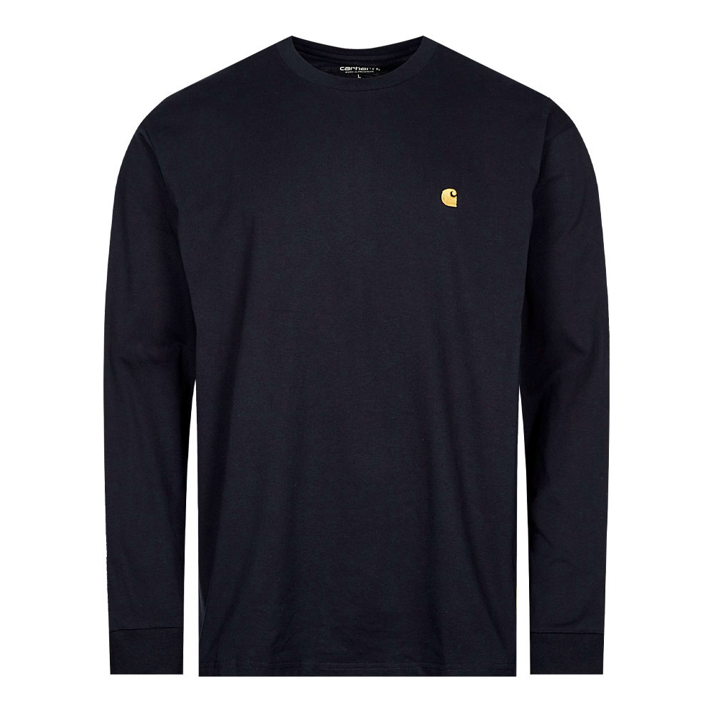 Shop Carhartt Long Sleeve Chase T-shirt In Navy