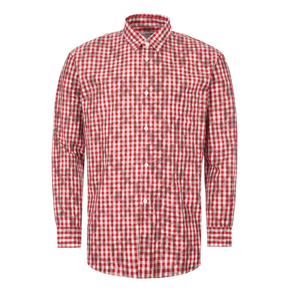 Shop Comme Des Garçons Shirt Check Shirt In Red