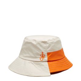 JW Anderson Asymmetric Bucket Hat | Natural / Orange 