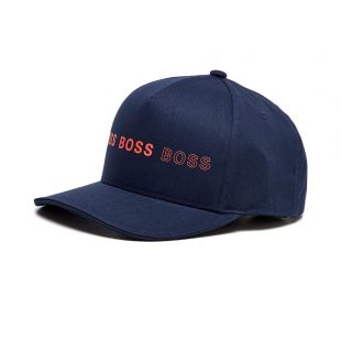 boss athleisure cap double logo | navy