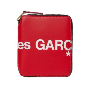Comme des Garcons Logo Wallet SA2100HL|2 InRed At Aphrodite Clothing 