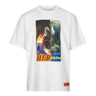 heron preston t-shirt split logo | HMAA029F21JER001 0122 | white