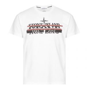 Stone Island Logo T-Shirt | White / Black