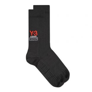 Y3 Socks Logo | Black / Red | Aphrodite
