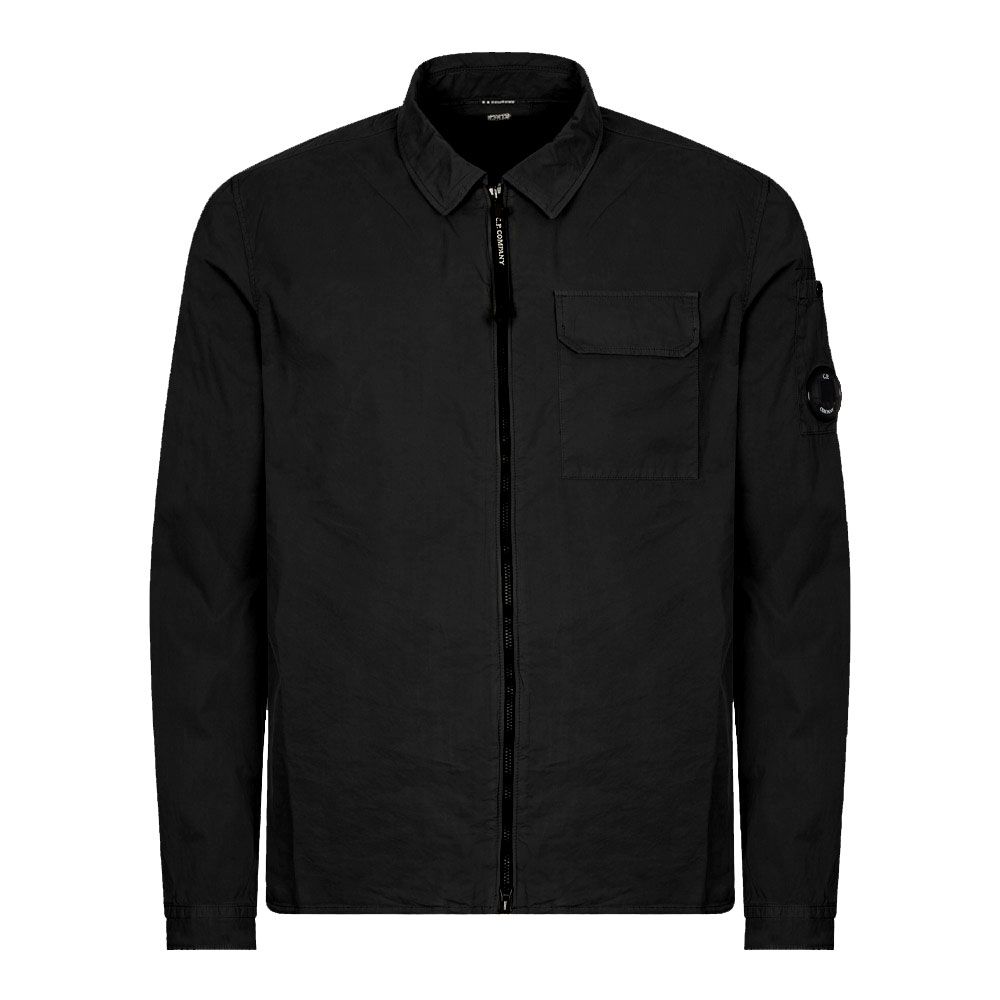 CP Company Zipped Gabardine Shirt | Black | Aphrodite1994