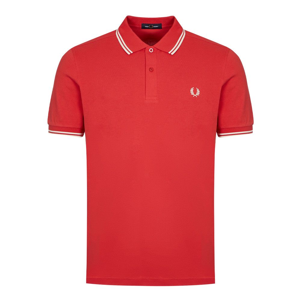 kroon masker zij is Fred Perry Twin Tipped Polo Shirt | Red / White | Aphrodite1994