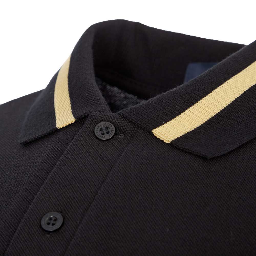 verjaardag Rodeo elke dag Fred Perry Polo Shirt Single Tipped | M2 157 Black / Champagne | Aphro