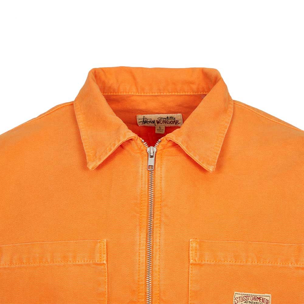 Stussy Washed Canvas Zip Shirt | Orange | Aphrodite1994