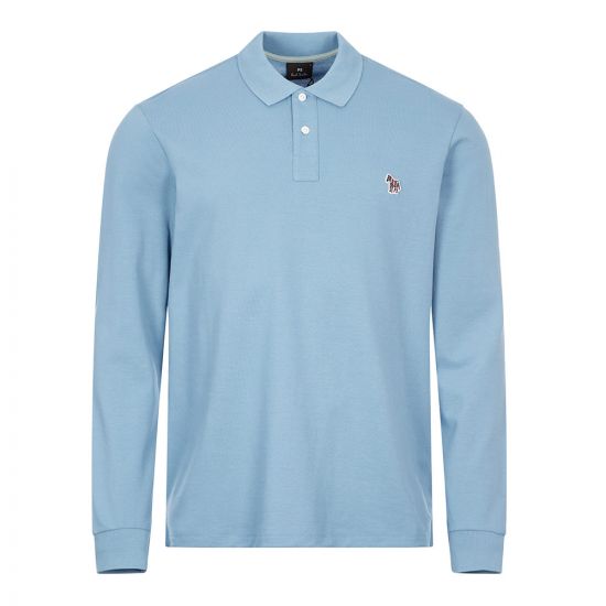 Paul Smith Long Sleeve Polo Shirt | Blue | Aphrodite