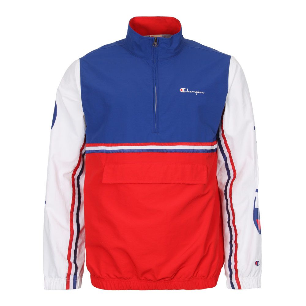 red white and blue champion windbreaker