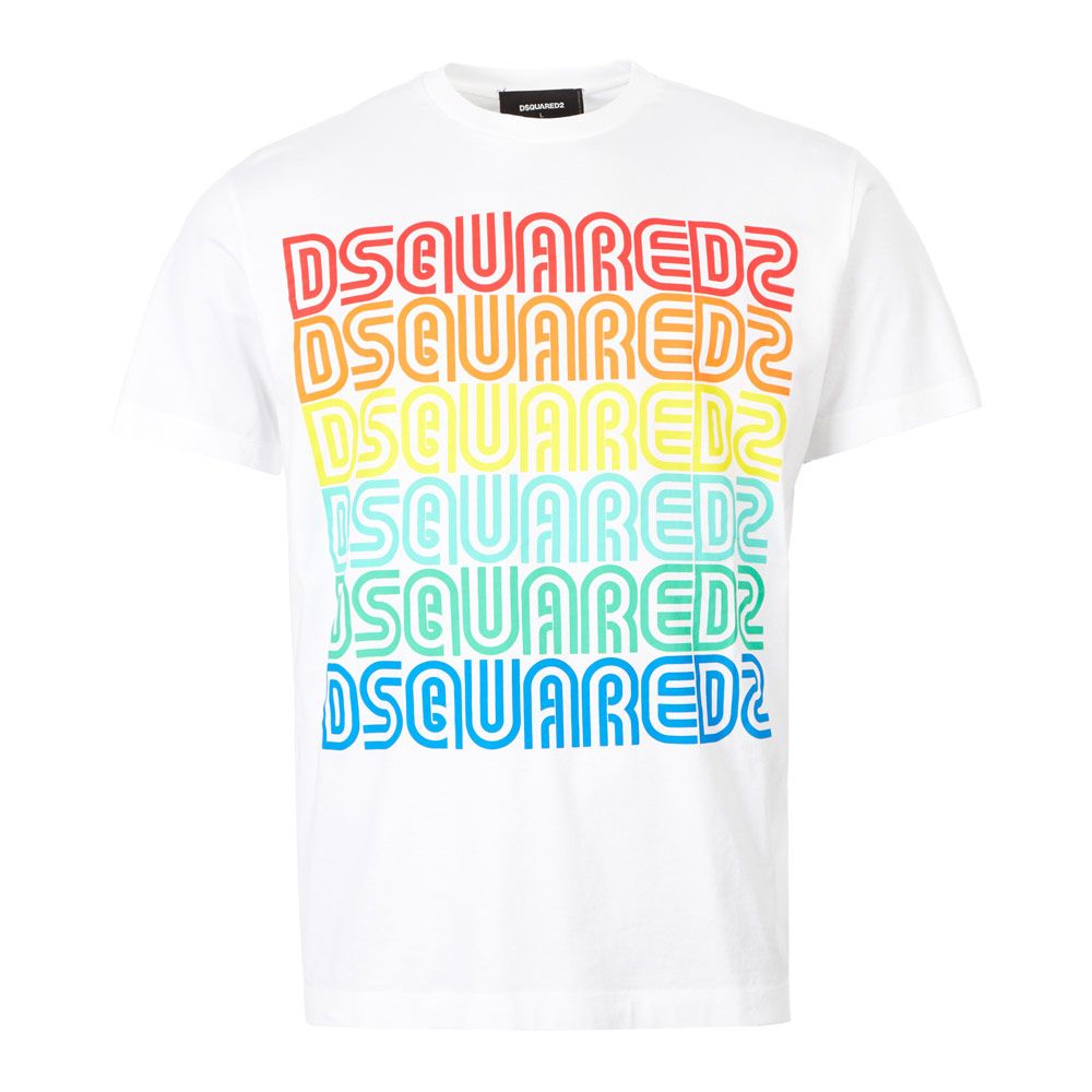 dsquared t shirt red white