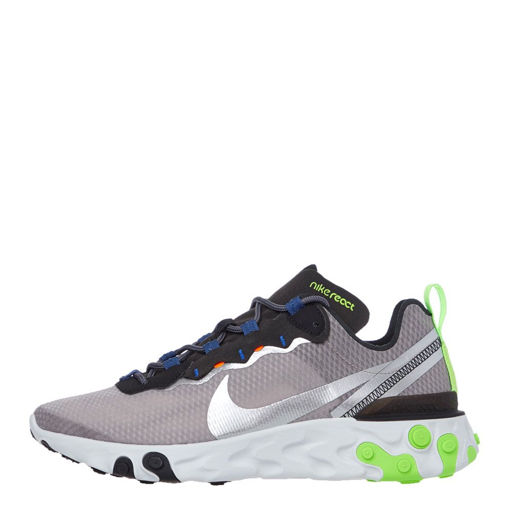 nike light grey react element 55 trainers