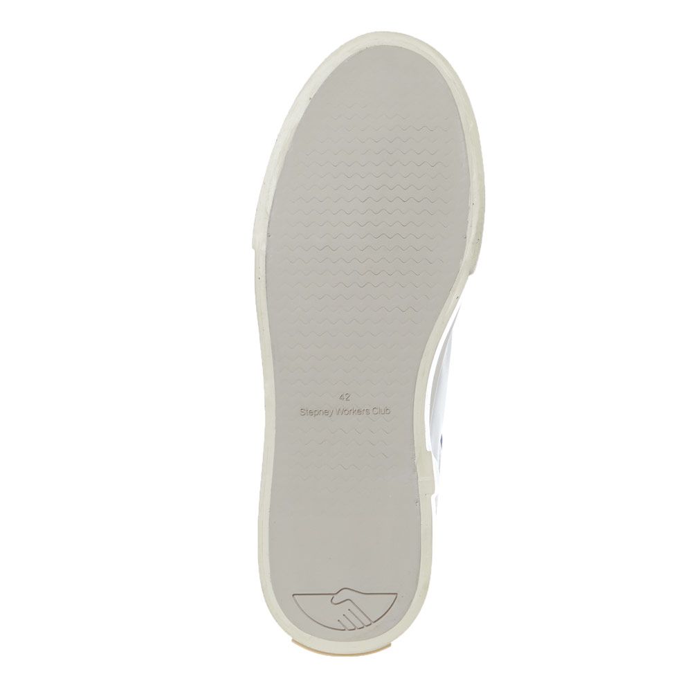 Shop Stepney Workers Club Dellow Leather Trainers In White