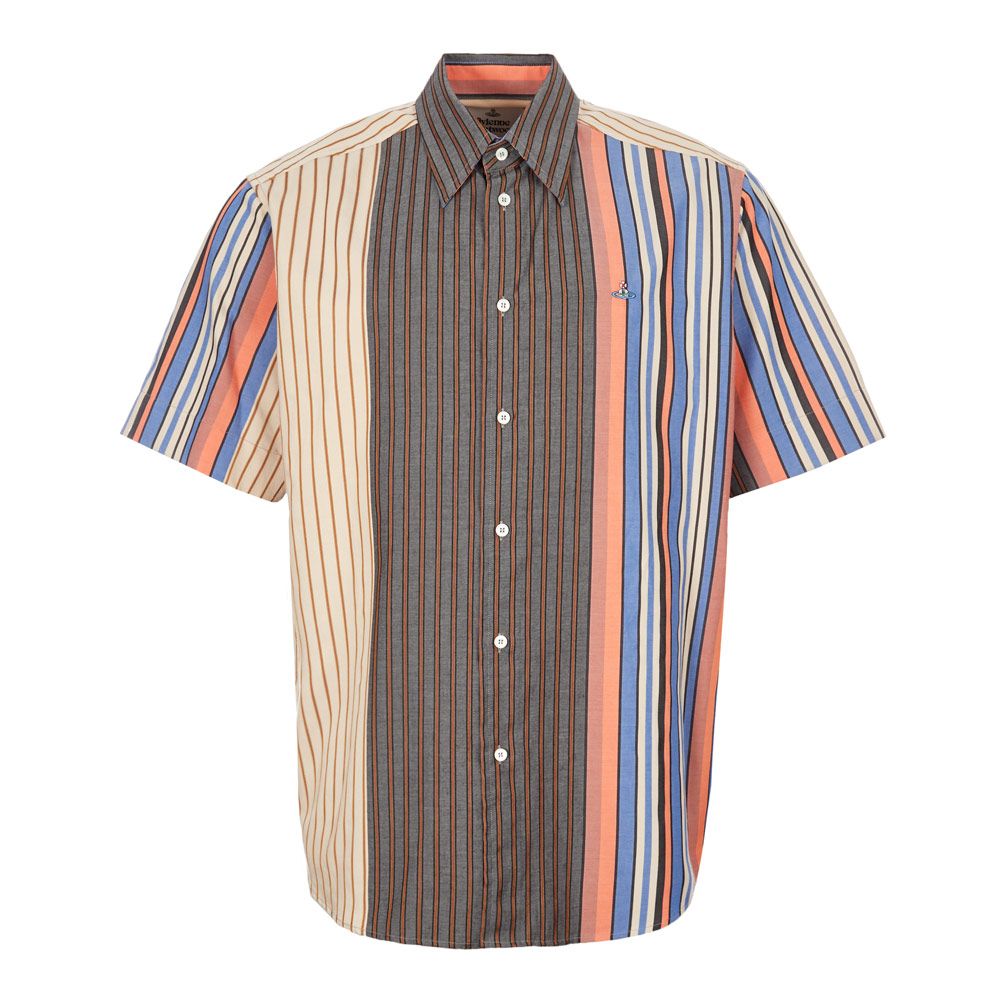 Vivienne Westwood Short Sleeve Shirt | S25DL0483 S52681 001F Stripe