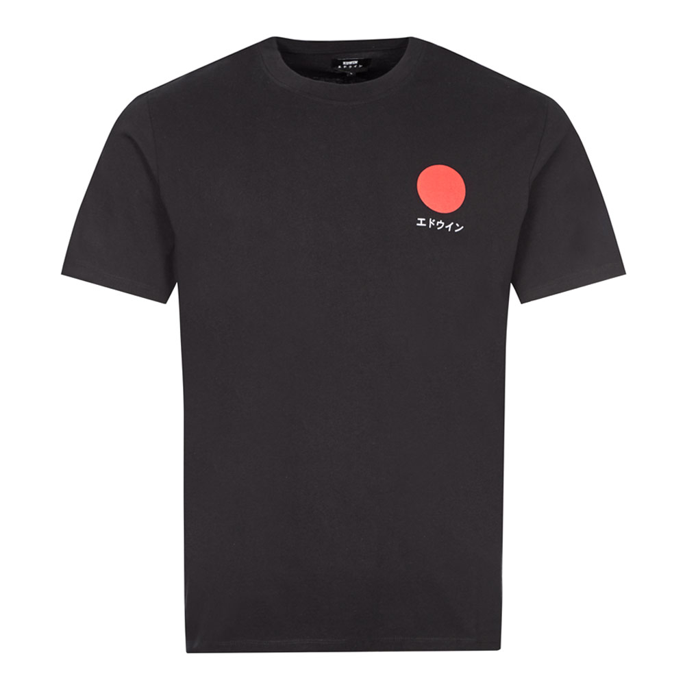Shop Edwin T-shirt Japanese Sun In Black