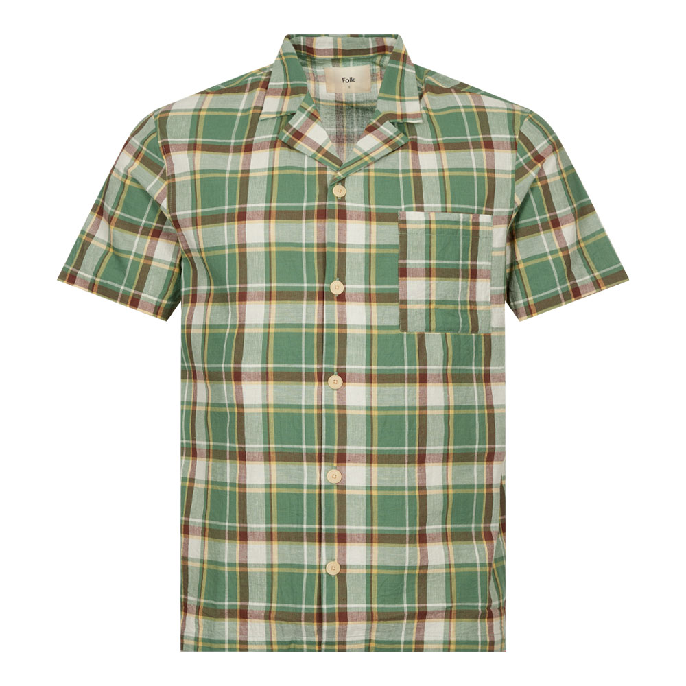 Folk Soft Collar Shirt In Green