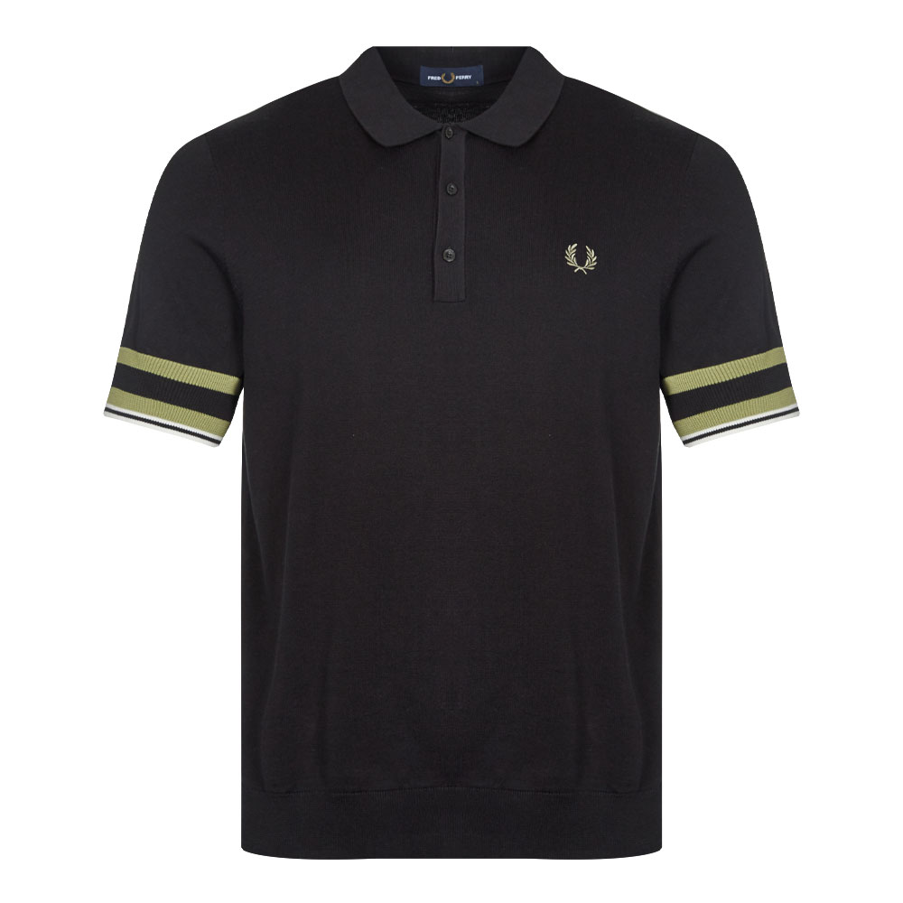 FRED PERRY BOLD CUFF KNITTED POLO SHIRT
