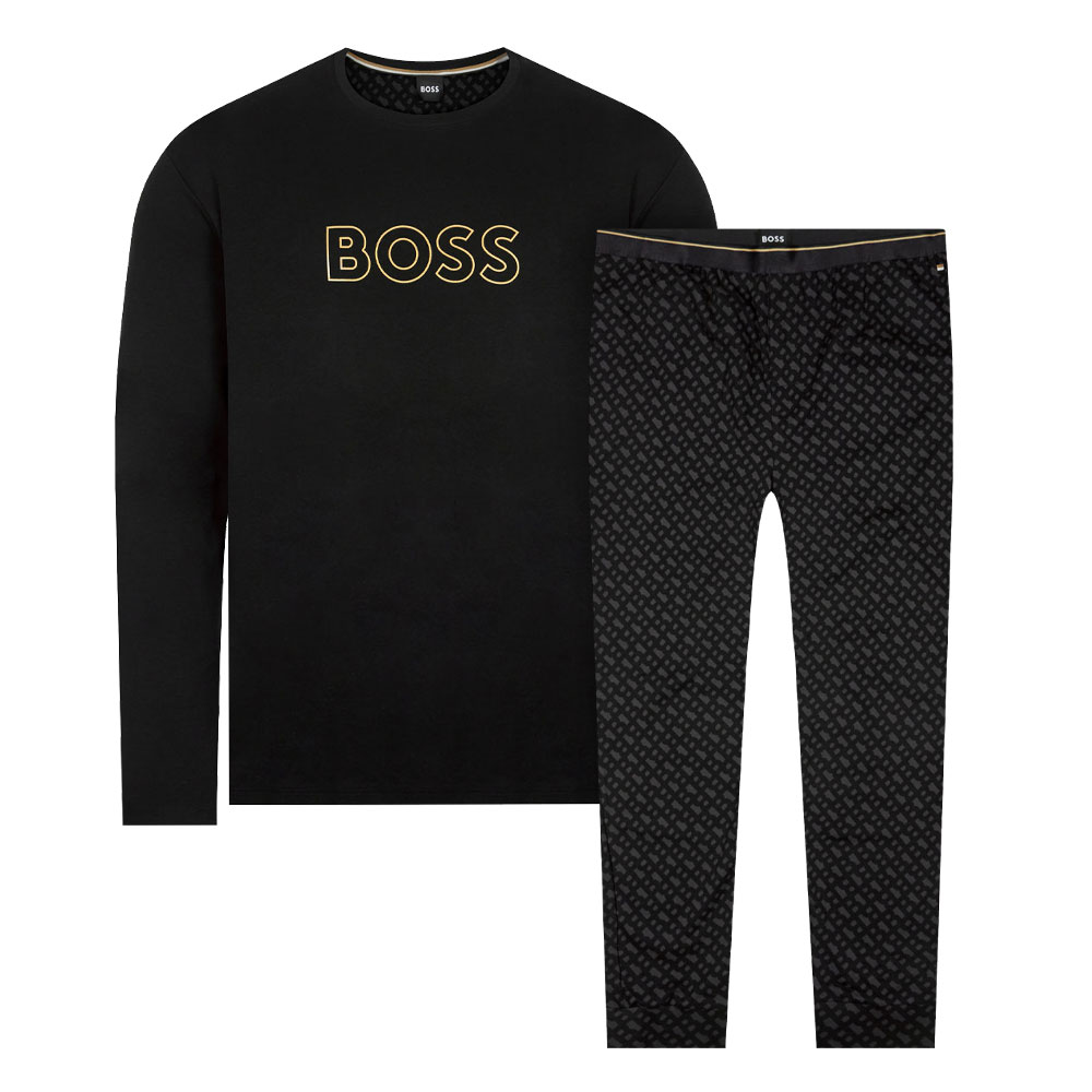 Geslaagd complicaties Gentleman vriendelijk Hugo Boss Pyjama Set In Black | ModeSens