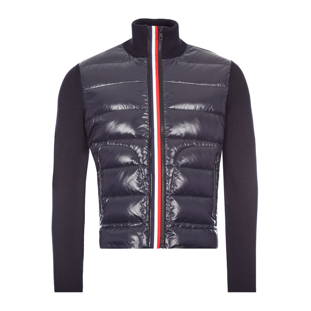 Moncler Knitted Jacket In Navy