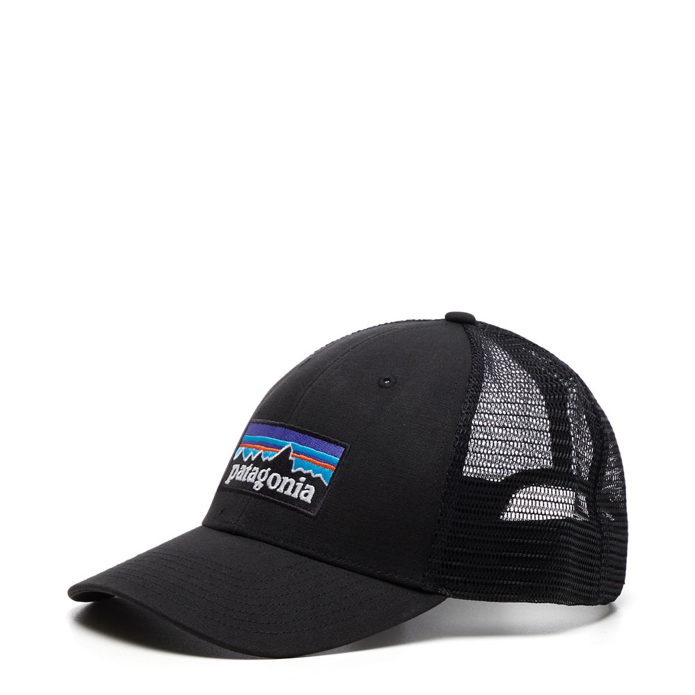 p-6 logo trucker cap - black