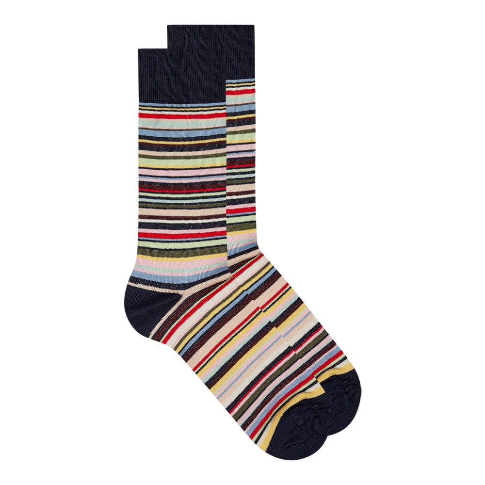 Paul Smith Farley Stripe Sock In 92a Multi Coloured
