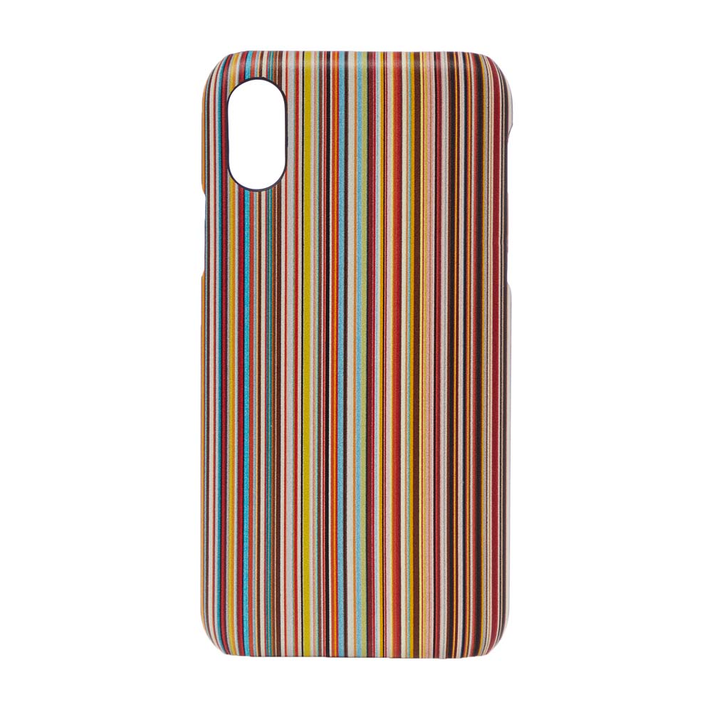 Paul Smith Accessories Iphone X Case Signature Stripe In Multi