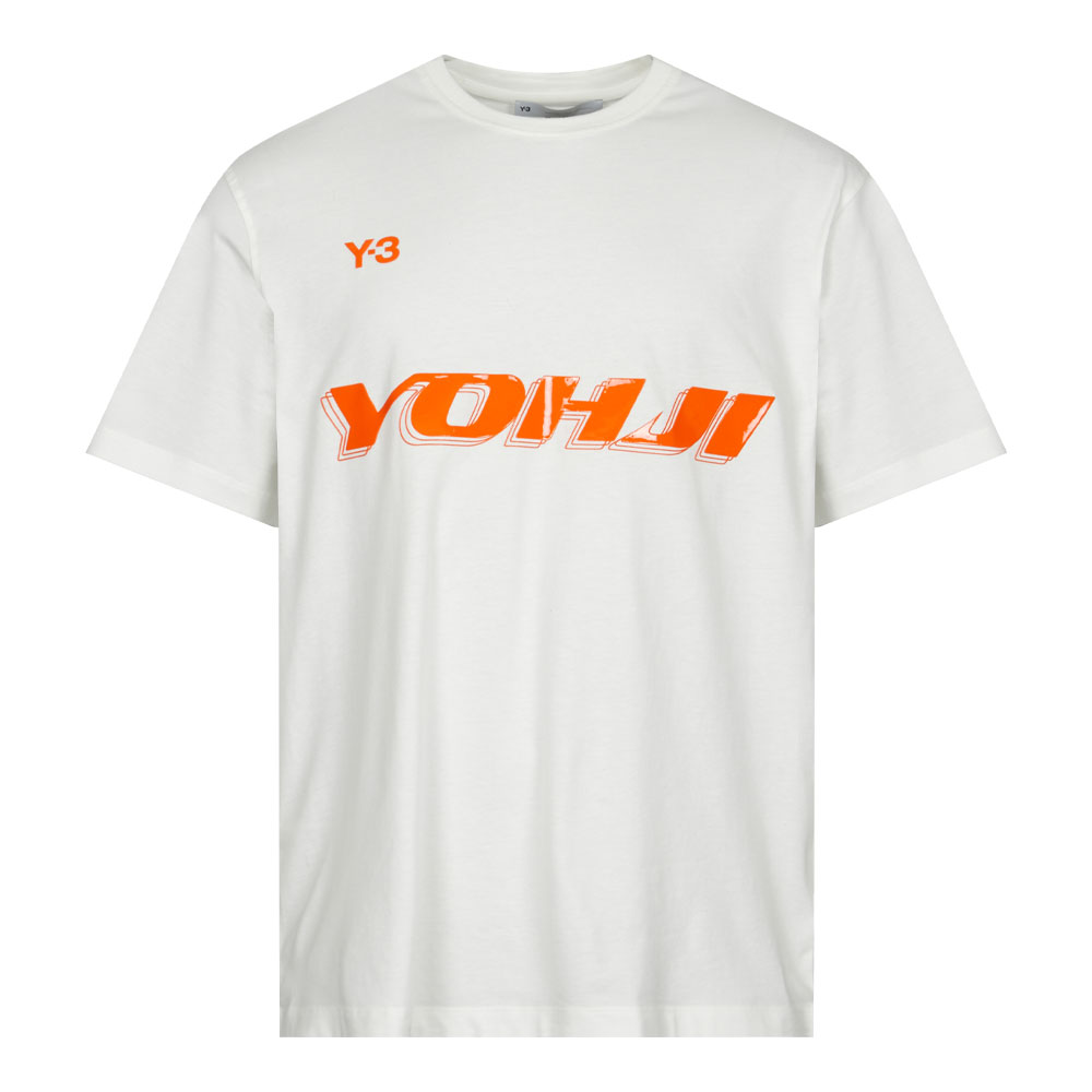 football logo t-shirt - white